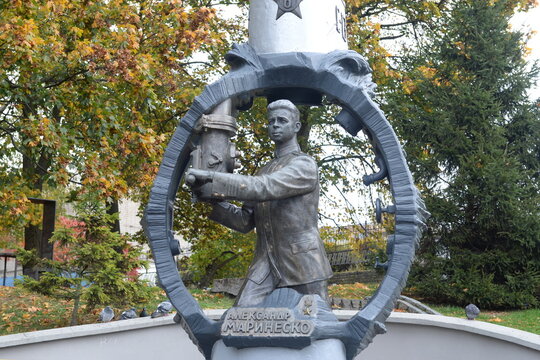 Monument to the Hero of the Soviet Union submariner Alexander Marinesko in Kaliningrad