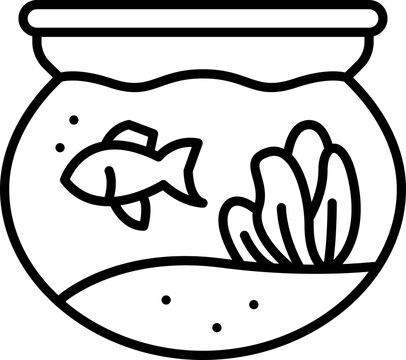recommend clip art: Fish bowl aquarium icon