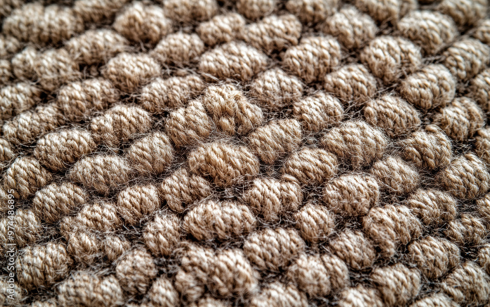 Poster detailed close-up of a textured fabric surface, highlighting the intricate weaving pattern and soft 