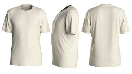 Plain color man t shirt design with isolated background for mockup design with round neck