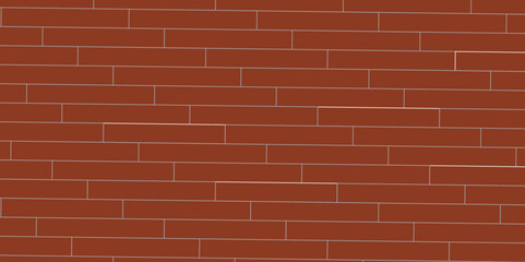 Obraz premium Brown or orange brick wallpaper background. Exterior and interior brick wall texture. Vector illustration, Wall with small red tiles, Pattern of real red brick wall. Modern architecture design .