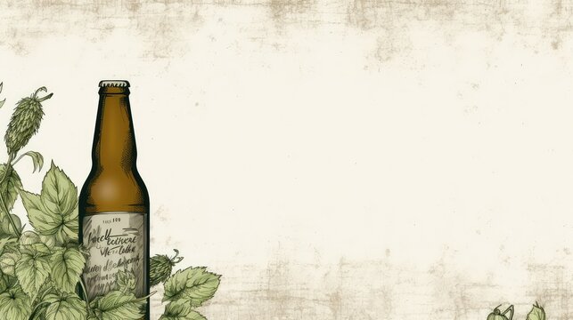 vintage beer bottle template