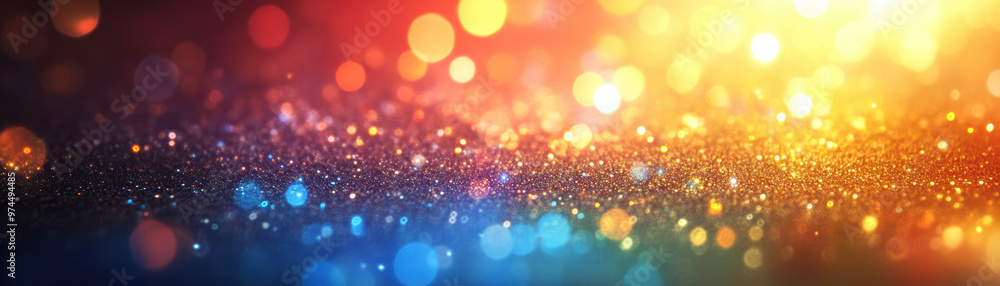 Poster colorful bokeh lights create a vibrant and festive atmosphere, showcasing a beautiful gradient of co