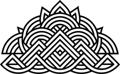 Single line pattern concept. Continuous line draw design graphic vector on white background