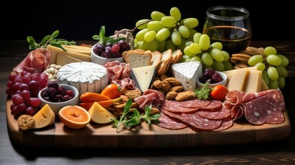 cheese charcuterie and wine