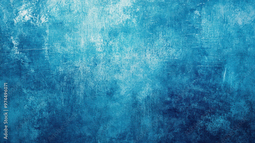 Poster abstract textured blue background with a variety of shades and rough patches resembling a painted su