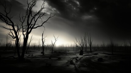 burnt fire black and white