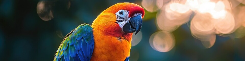 Obraz premium beautiful parrot close up. Selective focus
