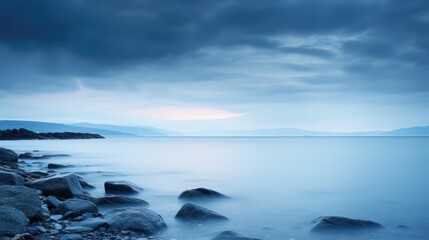 Obraz premium tranquility background blue gray