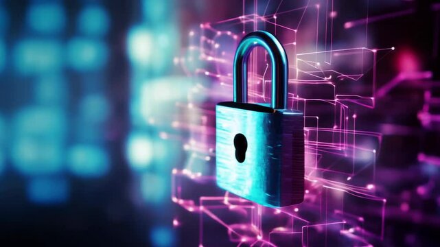 Futuristic Digital Lock Animation Video