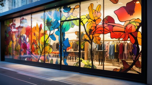 stickers storefront glass