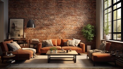 cozy exposed brick wall