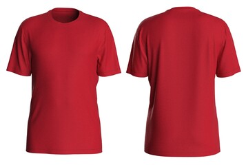 Plain color man t shirt design with isolated background for mockup design with round neck