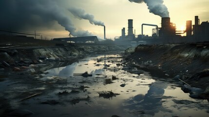 Fototapeta premium discharge chemicals in water