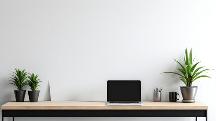 wall office with pictures