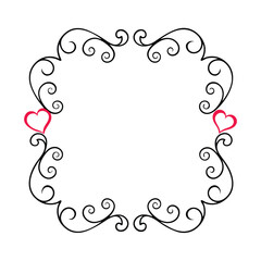 Celebrate love with this Hearts and Swirls Valentine’s Day frame vector illustration, perfect for romantic cards, invitations, and decorative designs.