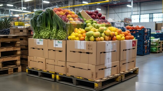 produce box on a pallet