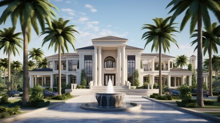 palm house and driveway