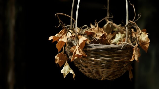 shriveled wilted plant