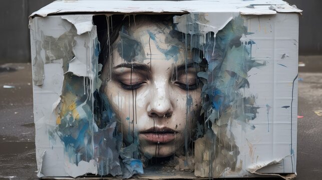 confed woman stuck in a box