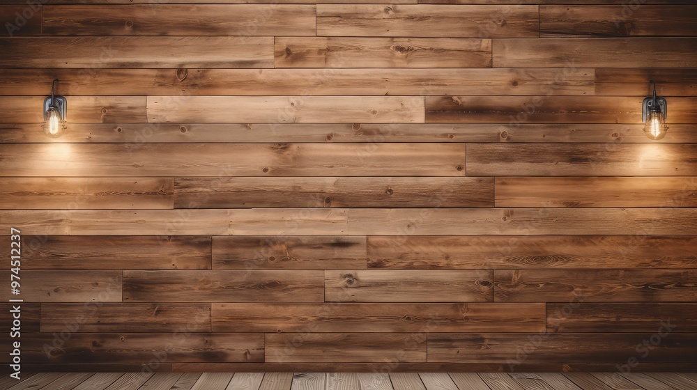 Poster cabin rustic wood planks