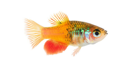 Fototapeta premium Platy tropical aquarium fish png isolated on transparent background