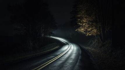 Fototapeta premium illuminating the dark road with precision and elegance