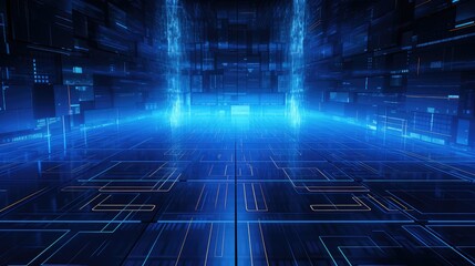 neon blue cyber background