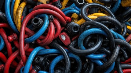 Colorful Rubber Hoses and Pipes