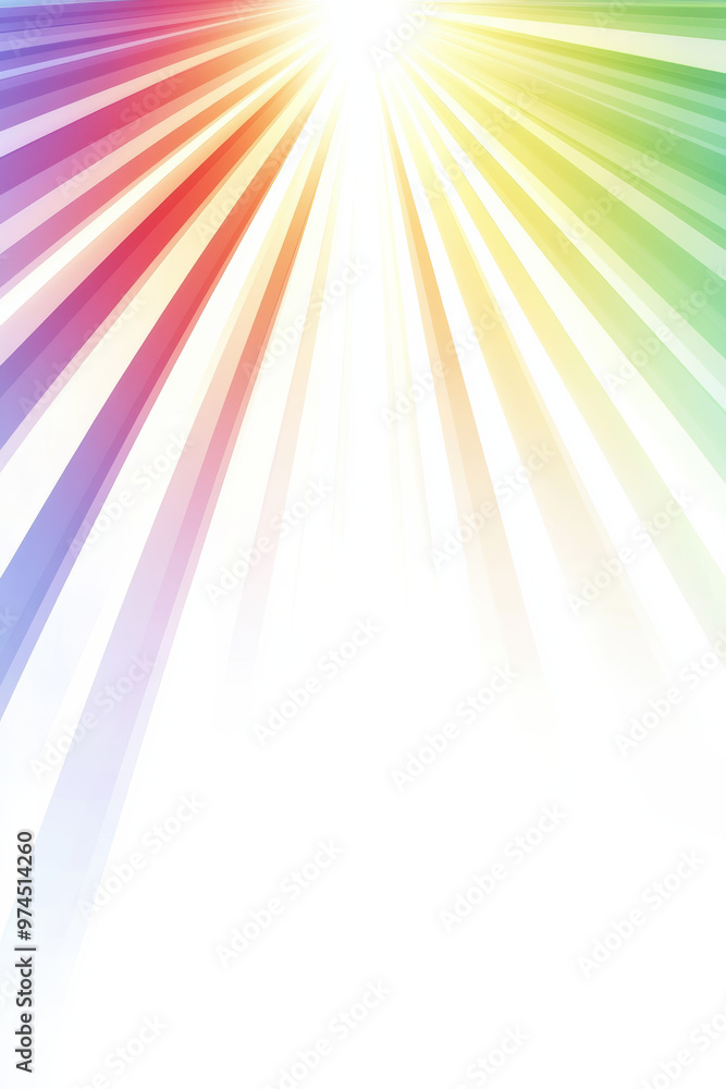 Poster vibrant and colorful abstract background with sunburst rays of rainbow colors creating a dynamic and
