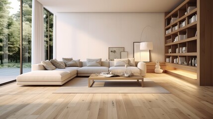 minimalist wood floor natural