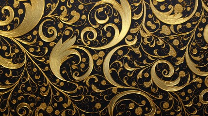 luxurious gold leaf seamless