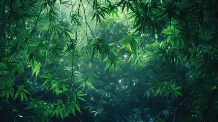 forest bamboo leaves