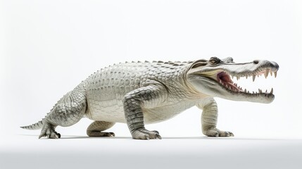 Fototapeta premium reptile alligator white background