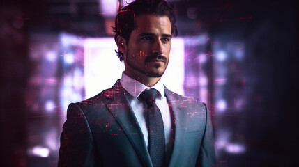 仮想空間ビジネス男性十七Generative AI