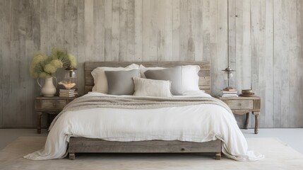 calming distressed wood wall