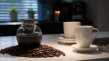 Obraz premium black coffee pot kitchen