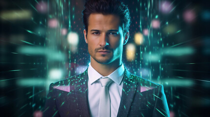 仮想空間ビジネス男性二十Generative AI