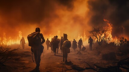 Obraz premium trauma war fire
