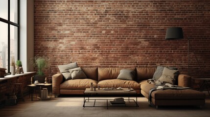 industrial living room walls