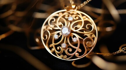 Obraz premium patterns gold filigree