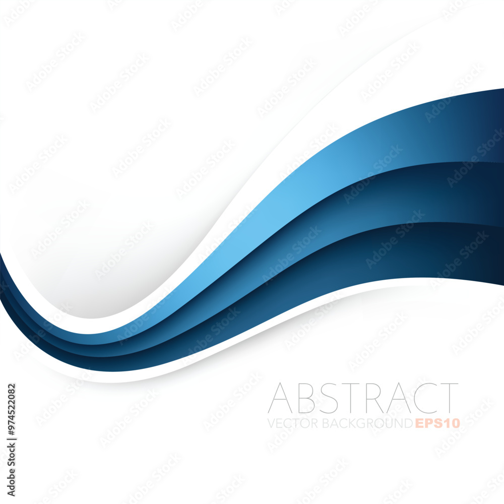 Poster Blue graphic geometric triangle overlap vector layer background for text and message design