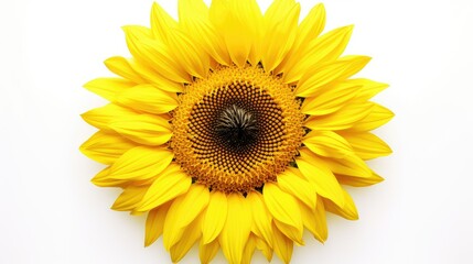 Fototapeta premium symmetry sunflower isolated on white