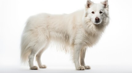 Obraz premium coat senior dog white background