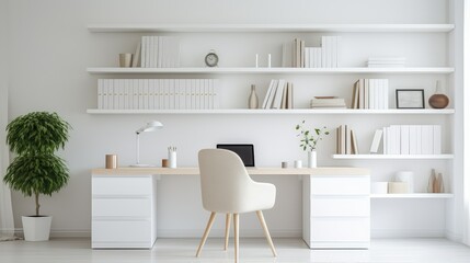 desk white home office