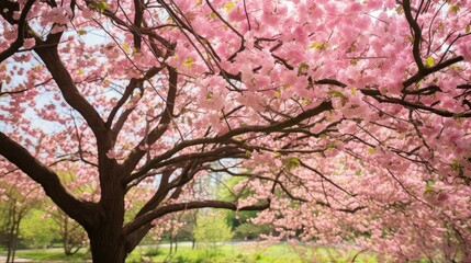 Fototapeta premium cherry spring leaves