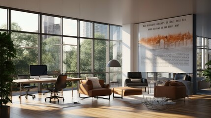 windows framed office