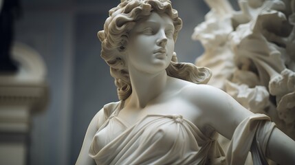 Naklejka premium statue white marble