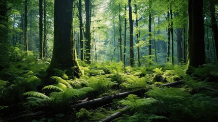 Naklejka premium sunlight green plants