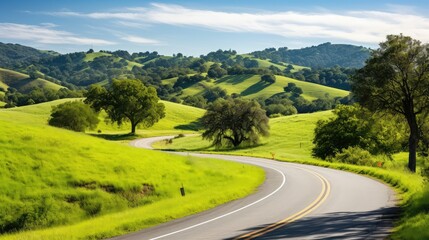 countryside black top road